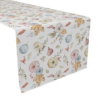 Table Runner, 100% Polyester, 14x108", Pumpkin Foliage