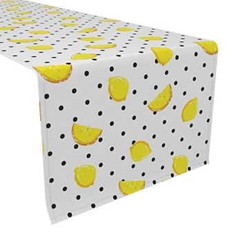 Table Runner, 100% Polyester, 12x72", Summertime Lemons