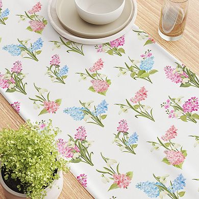 Table Runner, 100% Cotton, 16x90", Garden Grown Flowers