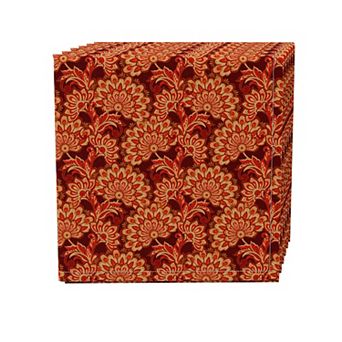 Napkin Set of 4, 100% Cotton, 20x20", Floral 170