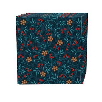 Napkin Set of 4, 100% Cotton, 20x20", Floral 62