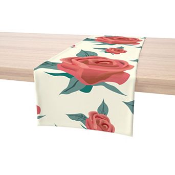 Table Runner, 100% Cotton, 16x72", Floral 85