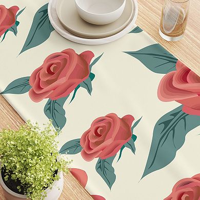 Table Runner, 100% Cotton, 16x72", Floral 85