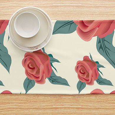 Table Runner, 100% Cotton, 16x72", Floral 85