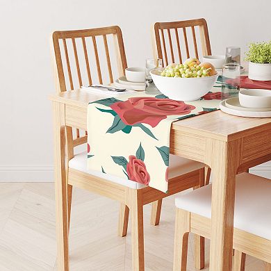 Table Runner, 100% Cotton, 16x72", Floral 85