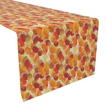 Table Runner, 100% Polyester, 12x72", Autumn Abstract Leaves