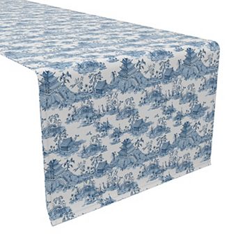 Table Runner, 100% Cotton, 16x72", Floral 187