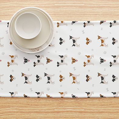 Table Runner, 100% Cotton, 16x108", Jack Russel Designs