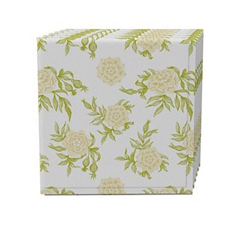 Napkin Set of 4, 100% Cotton, 20x20", Floral 121