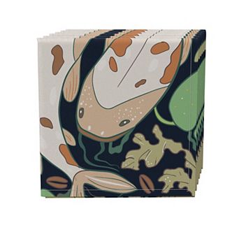 Napkin Set of 4, 100% Cotton, 20x20", Floral 118