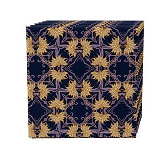 Napkin Set of 4, 100% Cotton, 20x20", Floral 20