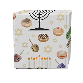 Napkin Set, 100% Polyester, Set of 4, 18x18", Candelabrum Cartoon