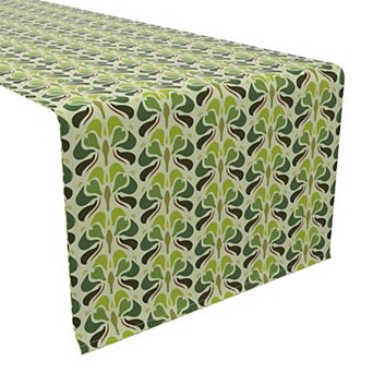 Table Runner, 100% Cotton, 16x90", Floral 100