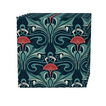 Napkin Set of 4, 100% Cotton, 20x20", Floral 138