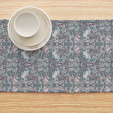 Table Runner, 100% Cotton, 16x108", Floral 59