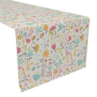 Table Runner, 100% Polyester, 12x72", Blooming Springs