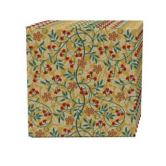 Napkin Set of 4, 100% Cotton, 20x20", Floral 67