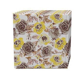 Napkin Set of 4, 100% Cotton, 20x20", Floral 131