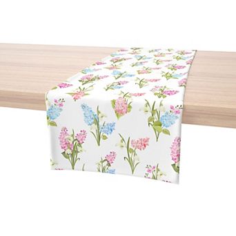 Table Runner, 100% Polyester, 14x108", Garden Grown Flowers