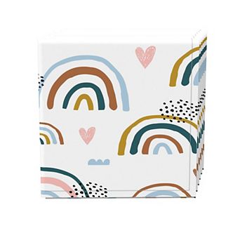 Napkin Set, 100% Polyester, Set of 4, 18x18", Rainbows & Hearts