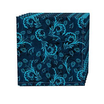Napkin Set of 4, 100% Cotton, 20x20", Floral 163