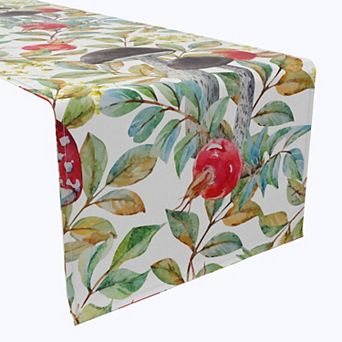 Table Runner, 100% Cotton, 16x72", Floral 204