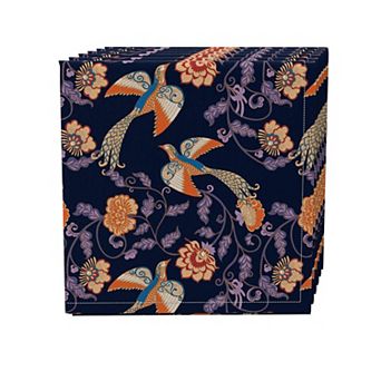 Napkin Set of 4, 100% Cotton, 20x20", Floral 48