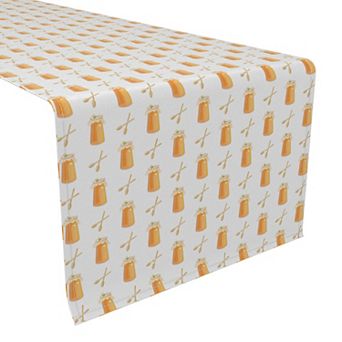 Table Runner, 100% Polyester, 12x72", Honey Jar Design