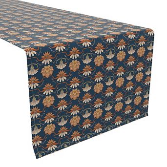 Table Runner, 100% Cotton, 16x72", Floral 145