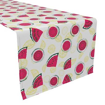 Table Runner, 100% Cotton, 16x72", Citrus Summertime