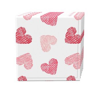 Napkin Set, 100% Polyester, Set of 4, 18x18", Valentine's Shaded Hearts