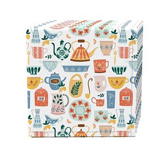 Napkin Set, 100% Polyester, Set of 4, 18x18", Morning Coffee