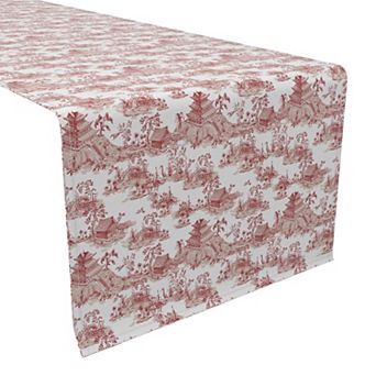 Table Runner, 100% Cotton, 16x108", Floral 185