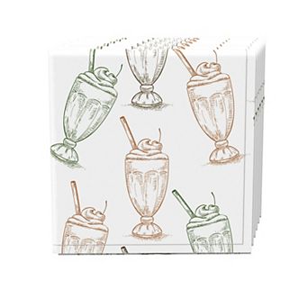 Napkin Set, 100% Polyester, Set of 4, 18x18", Ice Cream Social