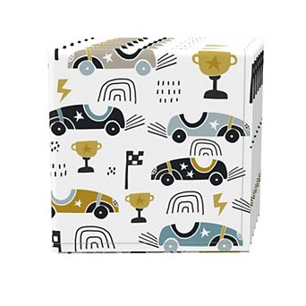 Napkin Set, 100% Polyester, Set of 4, 18x18", Cartoon Retro Racing Cars