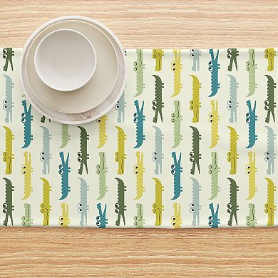 Table Runner, 100% Polyester, 12x72", Funny Gators