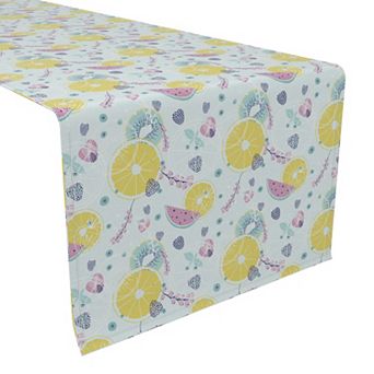 Table Runner, 100% Cotton, 16x72", Summertime Design