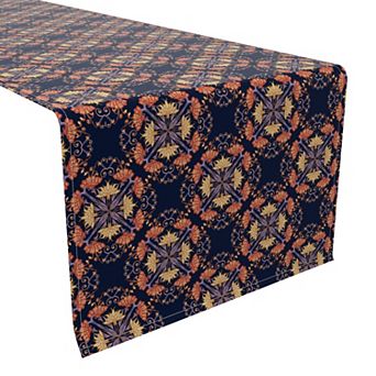 Table Runner, 100% Cotton, 16x90", Floral 37