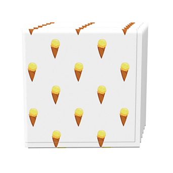 Napkin Set, 100% Polyester, Set of 4, 18x18", Ice Cream Cones