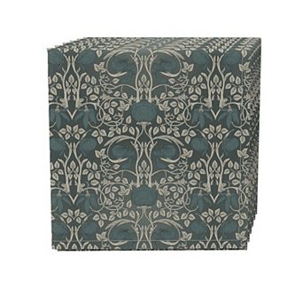 Napkin Set of 4, 100% Cotton, 20x20", Floral 49