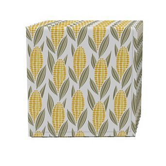 Napkin Set of 4, 100% Cotton, 20x20", Harvest Corn