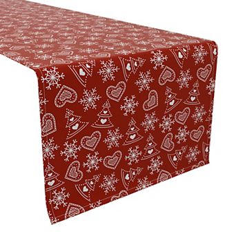 Table Runner, 100% Cotton, 16x90", Love for Christmas