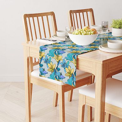 Table Runner, 100% Cotton, 16x72", Floral 93