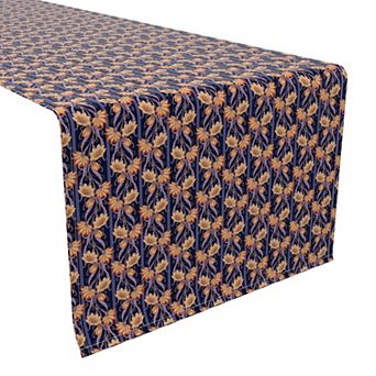 Table Runner, 100% Cotton, 16x90", Floral 34