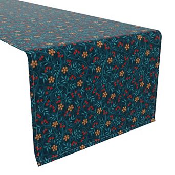 Table Runner, 100% Cotton, 16x90", Floral 62