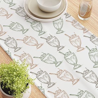 Table Runner, 100% Polyester, 14x108", Ice Cream Social