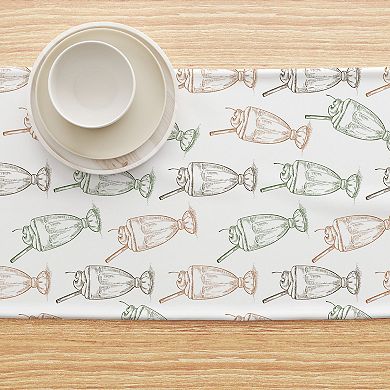 Table Runner, 100% Polyester, 14x108", Ice Cream Social