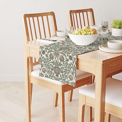 Table Runner, 100% Cotton, 16x108", Floral 63