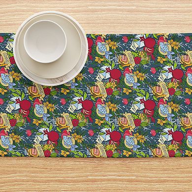 Table Runner, 100% Polyester, 14x108", Happy Jewish New Year