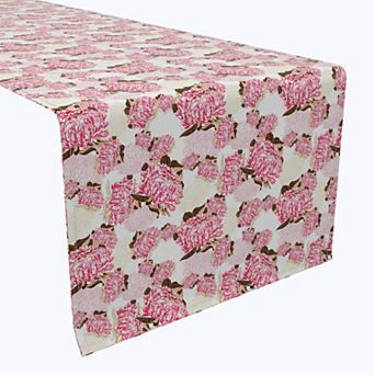 Table Runner, 100% Cotton, 16x72", Floral 232